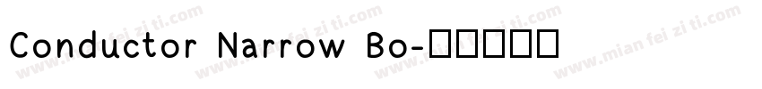 Conductor Narrow Bo字体转换
